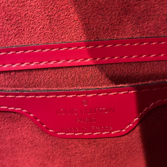 Authenticated Louis Vuitton St Jacques Red Epi PM Shoulder - Picture 11 of 14